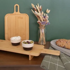 Planche à découper avec rebord en bambou L.35,5 x l.22,5 cm