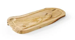 Planche à découper avec rigole en bois d'olivier 400x250x(H)18mm - Hendi