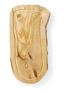 Planche à découper avec rigole en bois d'olivier 400x250x(H)18mm - Hendi