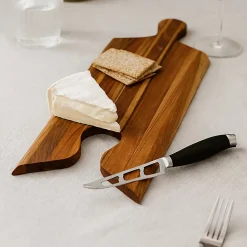 Planche à Découper de Cuisine en Bois Teck Massif Indo - 14x150x450mm