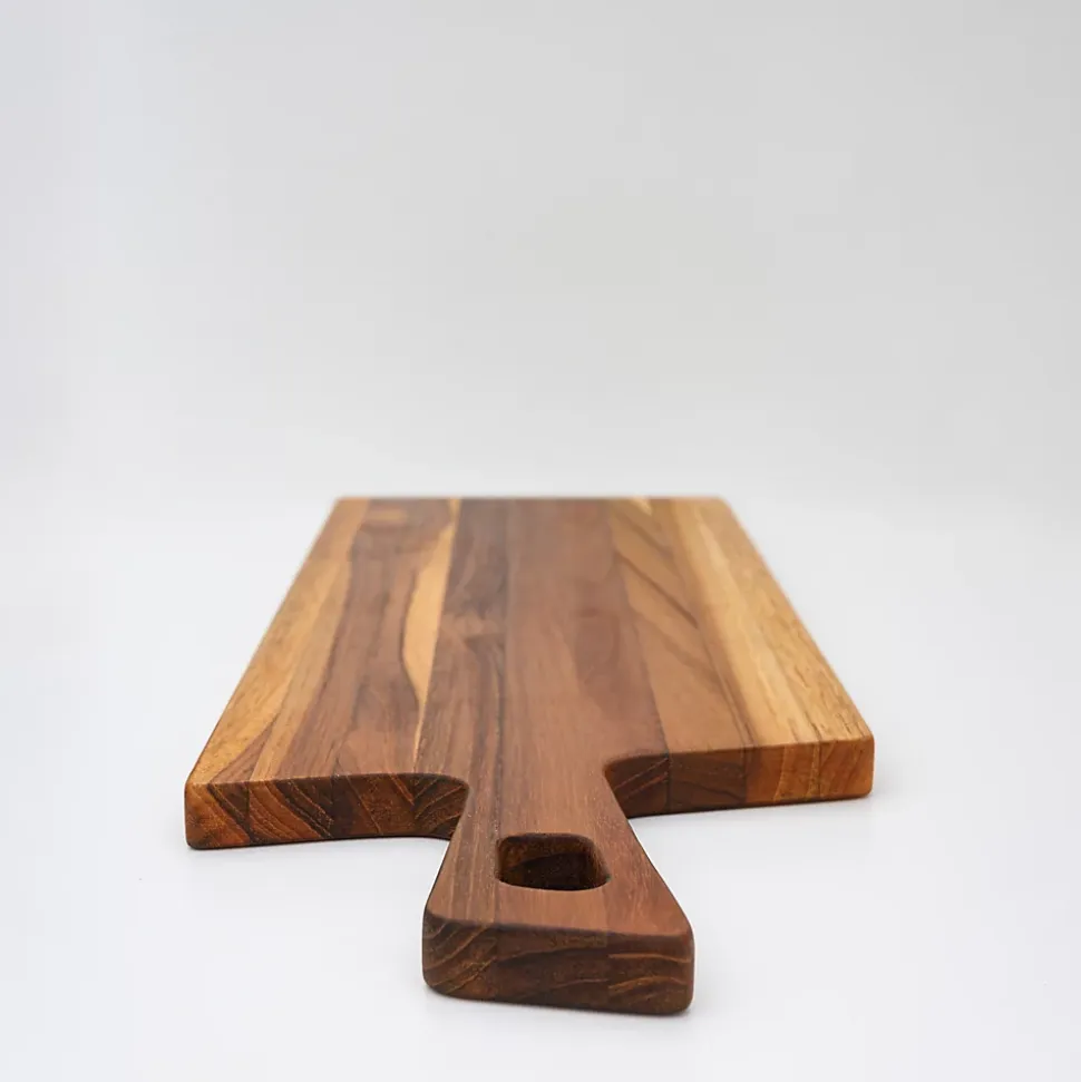 Planche à Découper de Cuisine en Bois Teck Massif Indo - 14x170x500mm
