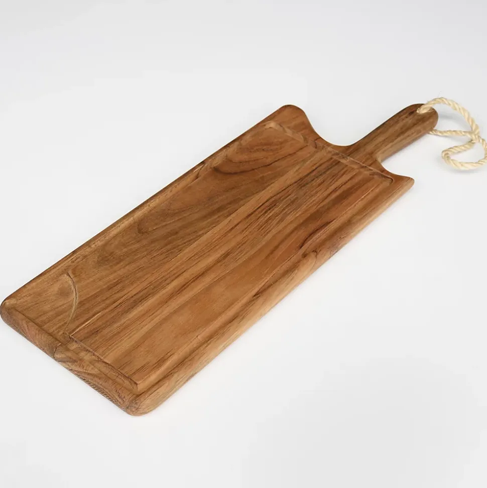 Planche à Découper de Cuisine en Bois Teck Massif - 20x180x500mm