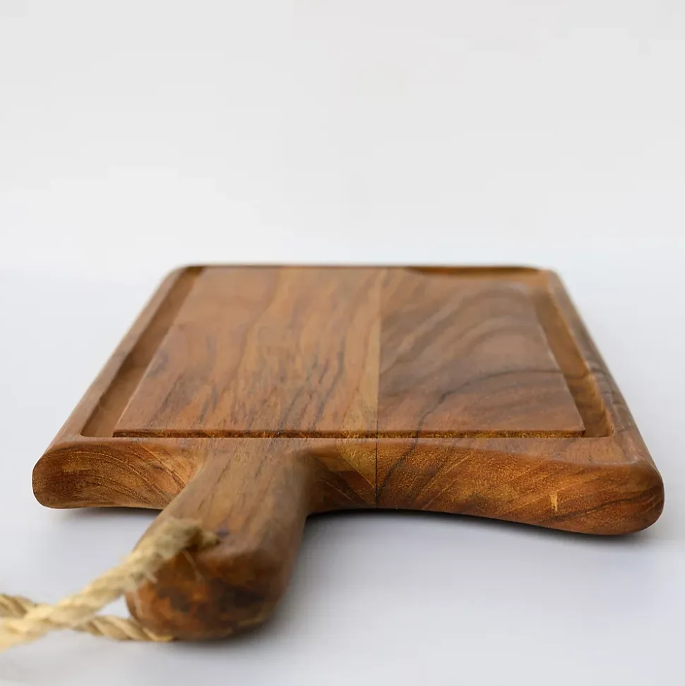 Planche à Découper de Cuisine en Bois Teck Massif - 20x180x500mm