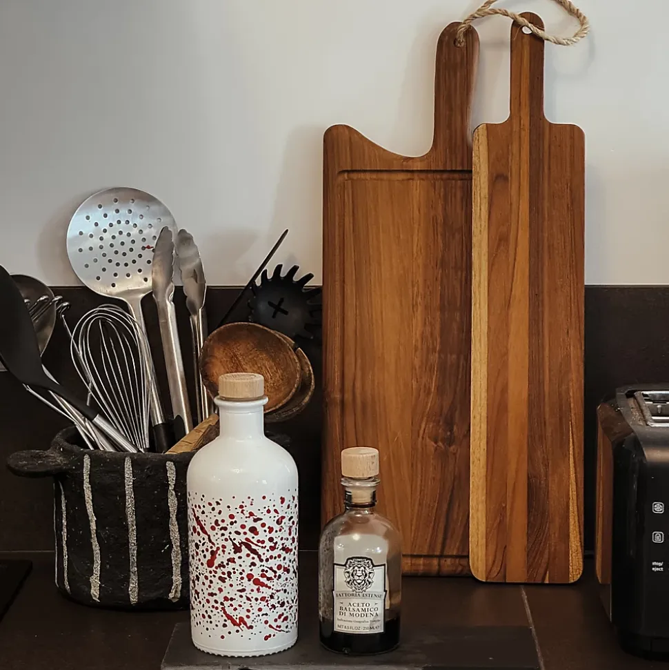 Planche à Découper de Cuisine en Bois Teck Massif - 20x180x500mm