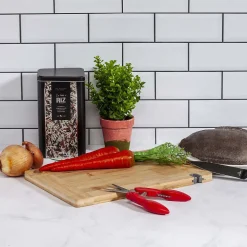 Planche à découper en bambou avec aiguiseur intégré