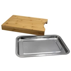 Planche à découper en bambou avec bac de récupération Box & Beyond