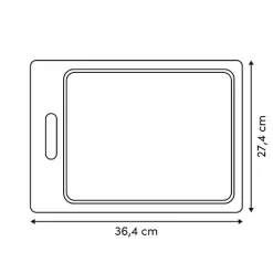 Planche à découper Essentiels 36,4x27,4cm blanc - Blanc- 5five