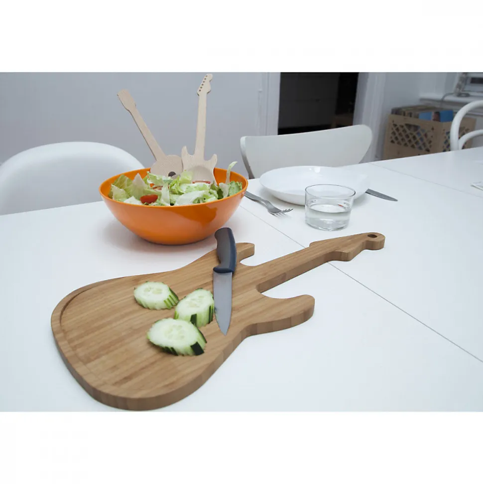 Planche à découper Guitare en Bois - Kikkerland