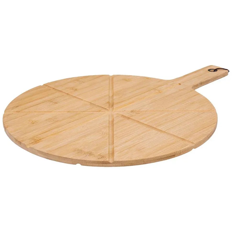 Planche à découper pizza avec roulette 37cm Bambou - 5Five