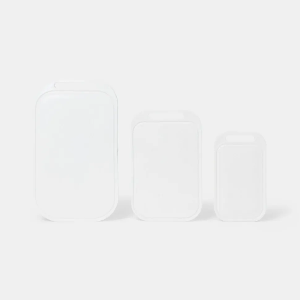 Planche à découper plastique GoodHome Datil coloris blanc, 3 pièces
