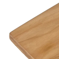 Planche à découper rectangle 40 cm en bois de teck avec manche - MAVA