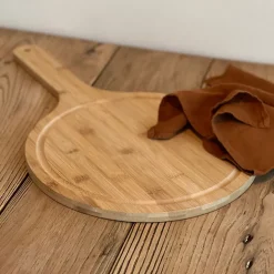 Planche à découper ronde en bambou Ornami