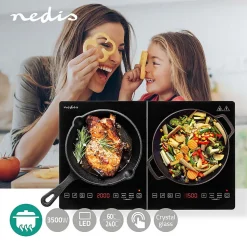 Plaque à induction Foyer: 2 3500 W Protection contre la surchauffe NEDIS