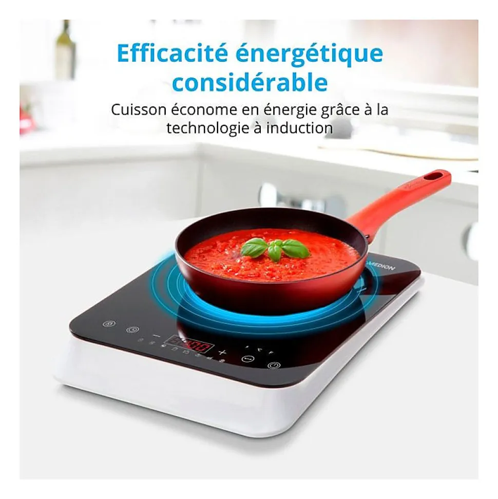 Plaque à induction 1 foyer MEDION MD18490 2000 W noir 29 x 36 x 6 cm