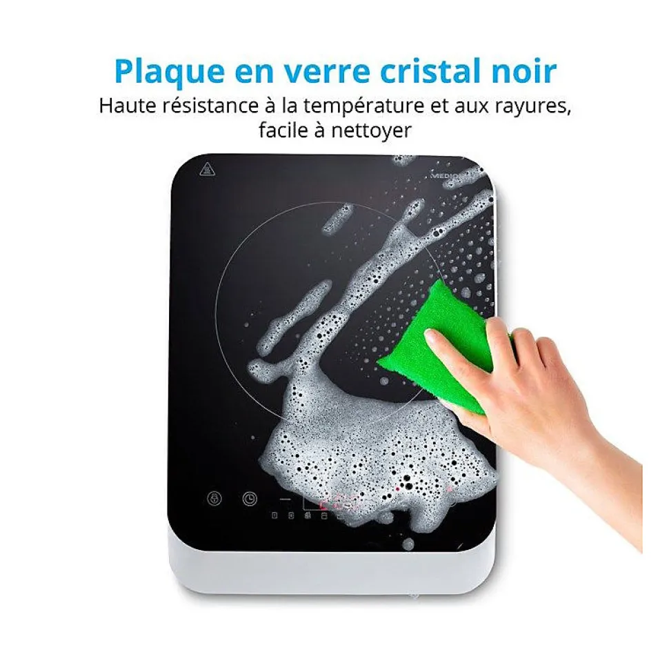 Plaque à induction 1 foyer MEDION MD18490 2000 W noir 29 x 36 x 6 cm