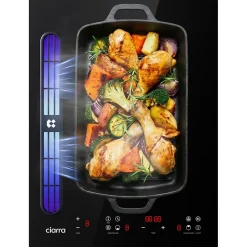 Plaque à induction et hotte intégrée tactile 2 Foyers flexible 9 niveaux 500m3h 4 vitesses et fonction boost CIARRA CBBEH392BF