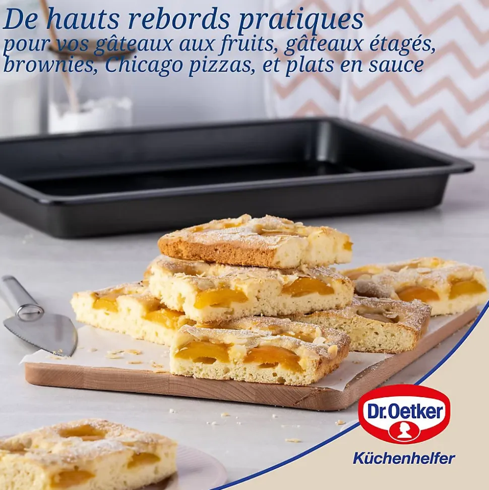 Plaque à pâtisserie à rebord extra haut 42 x 29 cm Dr Oetker Tradition