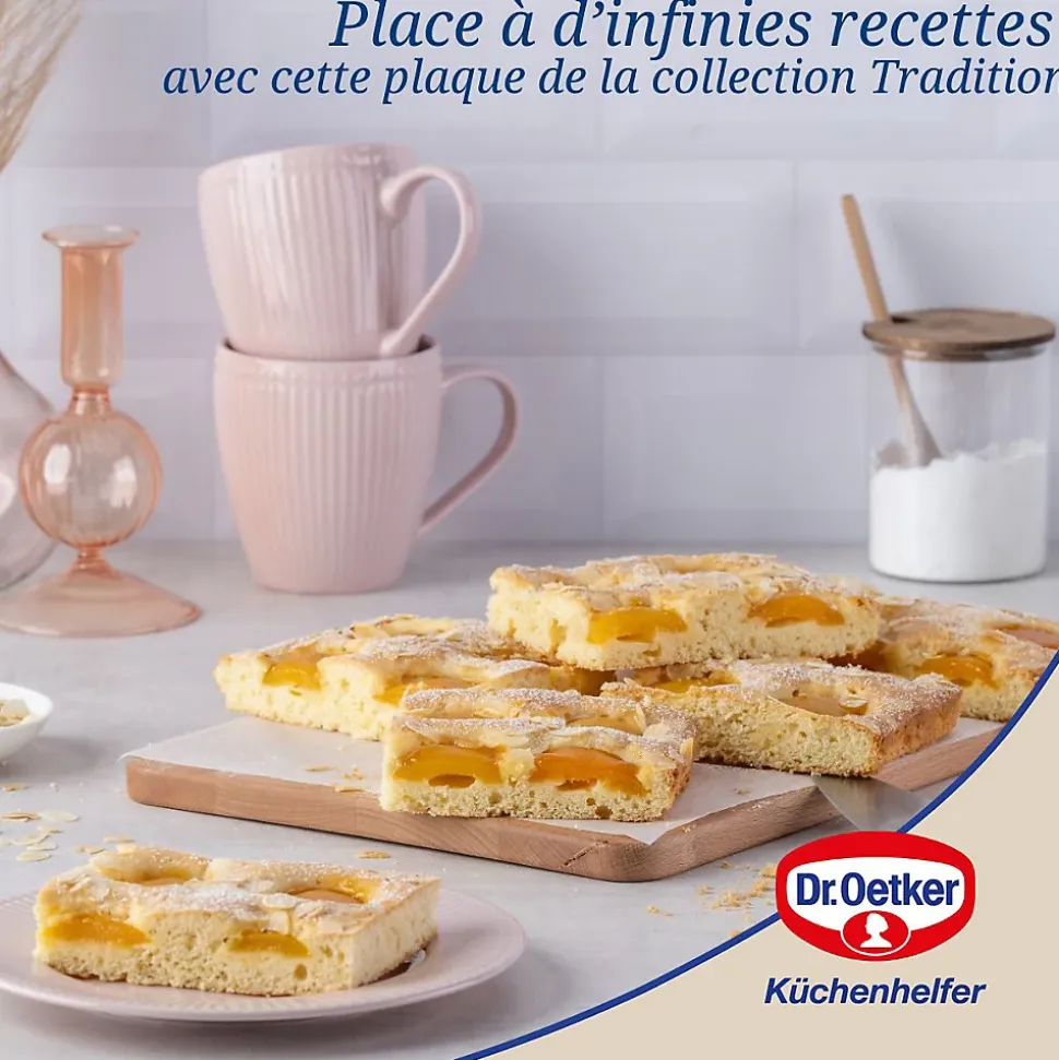 Plaque à pâtisserie à rebord extra haut 42 x 29 cm Dr Oetker Tradition