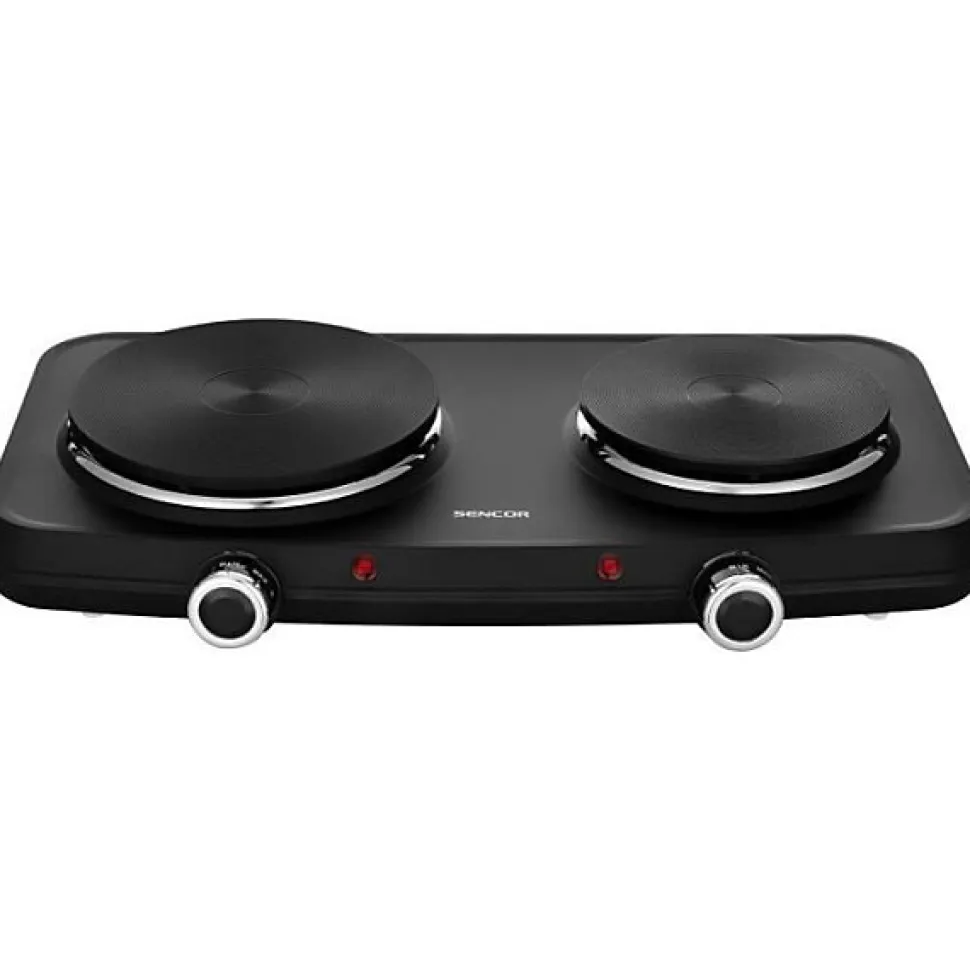 Plaque de Cuisson - Mobile Electrique Plaque de cuisson électrique - SENCOR - SCP 2254BK-EUE4 - 2500 W - 2 foyers - Noir