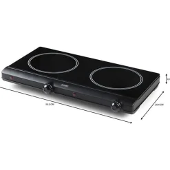 Plaque de Cuisson - Mobile Electrique Plaque de cuisson - DOMO - 2 feux - 50,2 x 29,4 x 6,7 cm - DO339KP