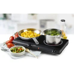 Plaque de Cuisson - Mobile Electrique Plaque de cuisson - DOMO - 2 feux - 50,2 x 29,4 x 6,7 cm - DO339KP