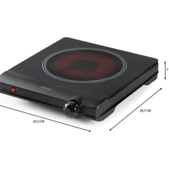 Plaque de Cuisson - Mobile Electrique Plaque de cuisson céramique - DOMO - 1 feu - 25,3 x 28,7 x 7 cm - DO30111KP