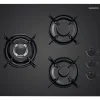 Plaque de Cuisson - Table a GAZ Plaque de cuisson a gaz - DAEWOO - 3 foyers - 60 cm - BH6GKR21BNL - Noir