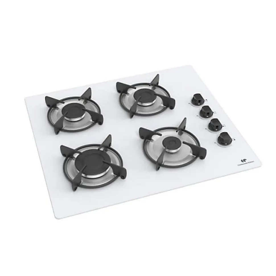 Plaque de Cuisson - Table a GAZ Table 4 foyers CONTINENTAL EDISON - Gaz verre blanc