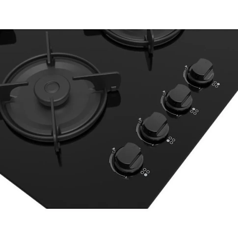 Plaque de Cuisson - Table a GAZ Table 4 foyers CONTINENTAL EDISON - Gaz - Verre noir