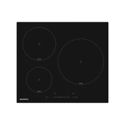 Plaque de cuisson a induction - DAEWOO - 3 foyers - 60 cm - Noir