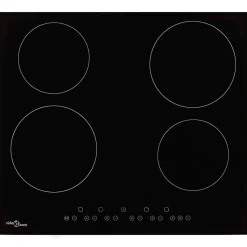 Plaque de cuisson Céramique 4 brûleurs Contrôle tactile 6000 W