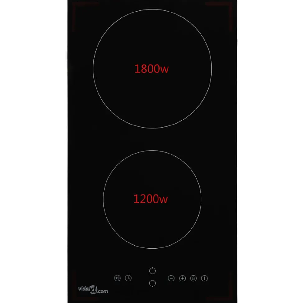 Plaque de cuisson Céramique 2 brûleurs Contrôle tactile 3000 W