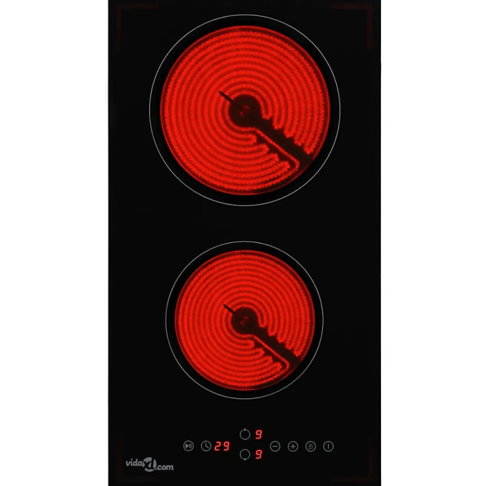 Plaque de cuisson Céramique 2 brûleurs Contrôle tactile 3000 W