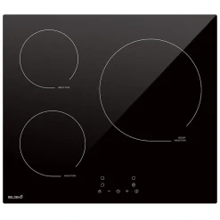 Plaque de cuisson encastrable à induction - 3 foyers, 6200 W avec minuteur intégré