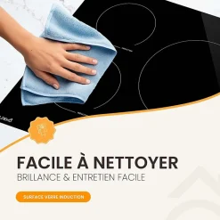 Plaque de cuisson encastrable à induction - 3 foyers, 6200 W avec minuteur intégré