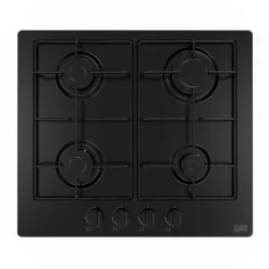Plaque de cuisson gaz 4 foyers - coloris noir - l.58 x P.51 x H.8,3 cm NN4BGASBUK