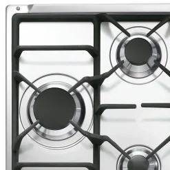 Plaque de cuisson gaz 4 foyers - coloris argent - l.60 x P.50,3 x H.7,6 cm - Smeg S60GHS