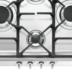 Plaque de cuisson gaz 4 foyers - coloris argent - l.60 x P.50,3 x H.7,6 cm - Smeg S60GHS