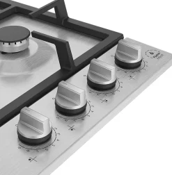 Plaque de cuisson gaz 4 foyers - coloris inox - l.58 x P.51 x H.4,6 cm - Beko HIAW64325SX