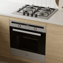 Plaque de cuisson Gaz 4 foyers - coloris inox - l.58 x P.51 x H.4,5 cm NN4BGASSEU