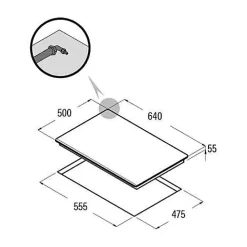 Plaque de cuisson gaz cata cata lci 6031 bk 4 foyers 1000 W 60 cm