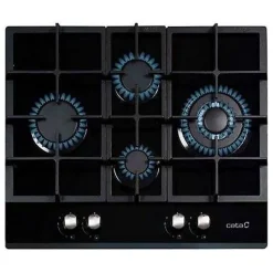 Plaque de cuisson gaz cata cata lci 6031 bk 4 foyers 1000 W 60 cm