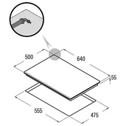 Plaque de cuisson gaz cata cata lci 6031 bk 4 foyers 1000 W 60 cm