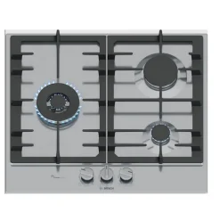 Plaque de cuisson gaz 60cm 3 feux 8000w Bosch PCC6A5I90 série 6