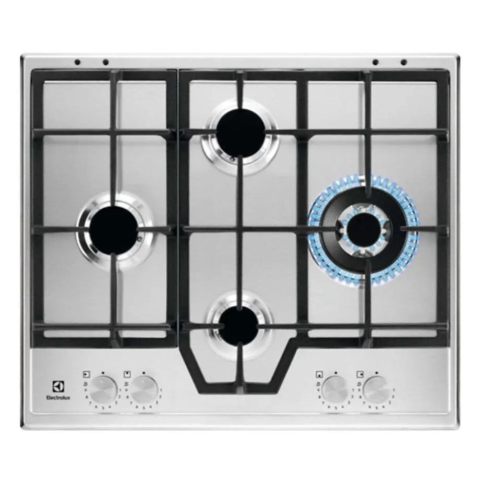 Plaque de cuisson gaz electrolux integre 4 foyers 59.5 cm