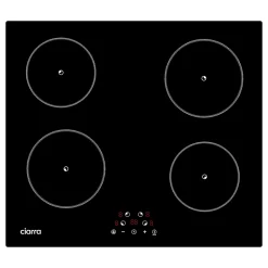 Plaque de cuisson induction 4 foyers 6000W L59xP52cm 4 miuteurs 9 niveaux de puissance tactile Ciarra CD4BIH-F