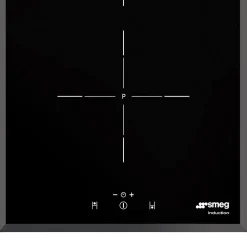 Plaque de cuisson induction 2 foyers Smeg coloris noir l.27 x P.51,5 x H.5,2 cm