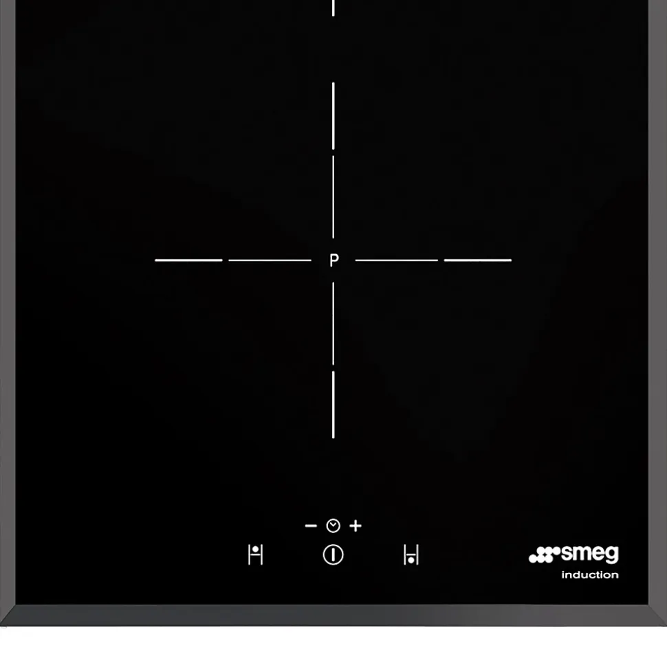 Plaque de cuisson induction 2 foyers Smeg coloris noir l.27 x P.51,5 x H.5,2 cm
