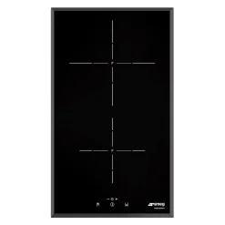 Plaque de cuisson induction 2 foyers Smeg coloris noir l.27 x P.51,5 x H.5,2 cm