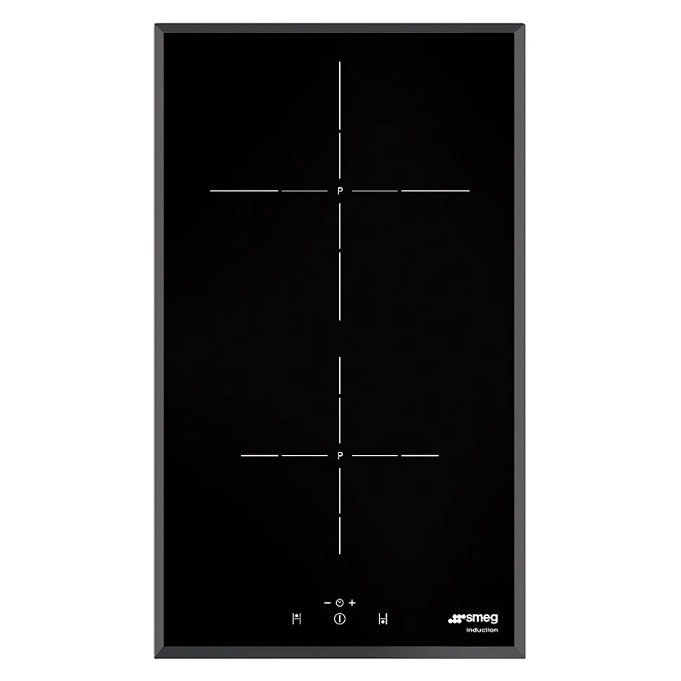 Plaque de cuisson induction 2 foyers Smeg coloris noir l.27 x P.51,5 x H.5,2 cm